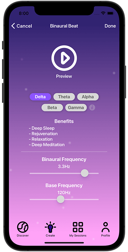 Affirmate App Binaural Beat Screenshot