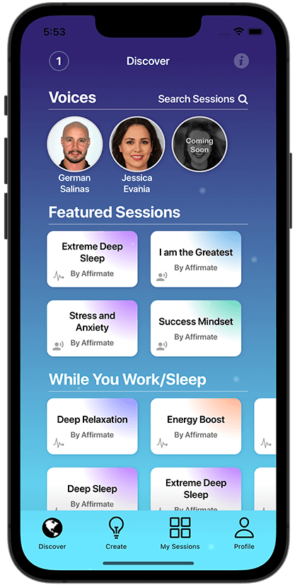 Affirmate App Discover Screenshot